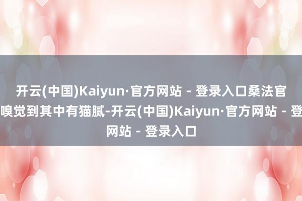 开云(中国)Kaiyun·官方网站 - 登录入口桑法官敏锐地嗅觉到其中有猫腻-开云(中国)Kaiyun·官方网站 - 登录入口