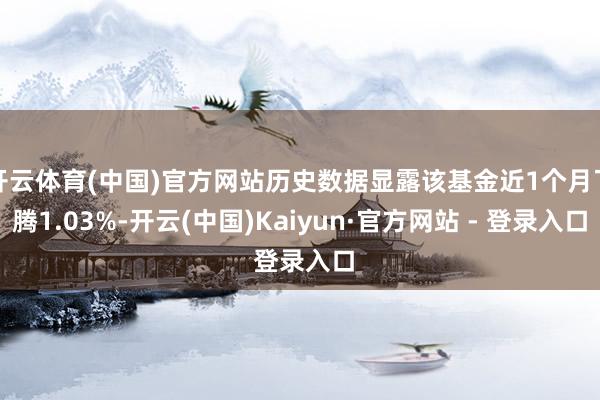 开云体育(中国)官方网站历史数据显露该基金近1个月飞腾1.03%-开云(中国)Kaiyun·官方网站 - 登录入口