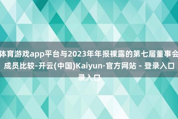体育游戏app平台与2023年年报裸露的第七届董事会成员比较-开云(中国)Kaiyun·官方网站 - 登录入口