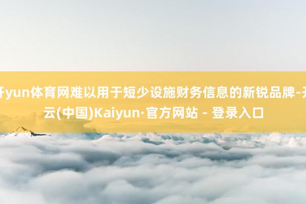 开yun体育网难以用于短少设施财务信息的新锐品牌-开云(中国)Kaiyun·官方网站 - 登录入口