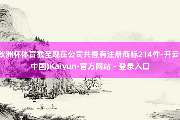 欧洲杯体育截至现在公司共捏有注册商标214件-开云(中国)Kaiyun·官方网站 - 登录入口