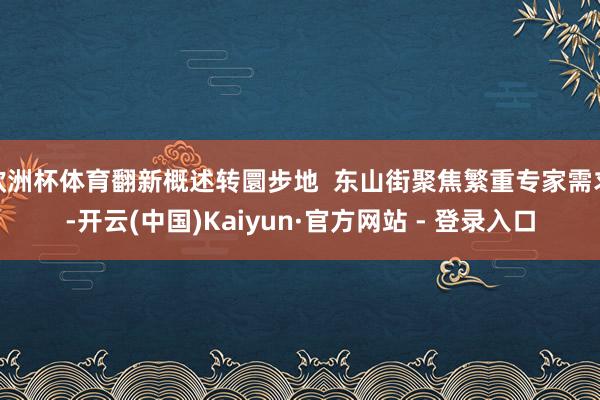 欧洲杯体育翻新概述转圜步地  东山街聚焦繁重专家需求-开云(中国)Kaiyun·官方网站 - 登录入口
