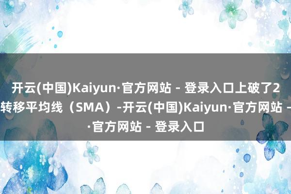 开云(中国)Kaiyun·官方网站 - 登录入口上破了200日简便转移平均线（SMA）-开云(中国)Kaiyun·官方网站 - 登录入口