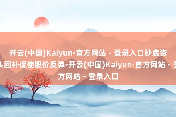 开云(中国)Kaiyun·官方网站 - 登录入口抄底资金和空头回补促使股价反弹-开云(中国)Kaiyun·官方网站 - 登录入口