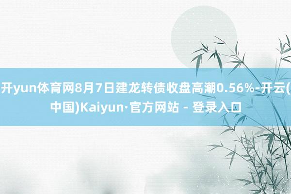 开yun体育网8月7日建龙转债收盘高潮0.56%-开云(中国)Kaiyun·官方网站 - 登录入口