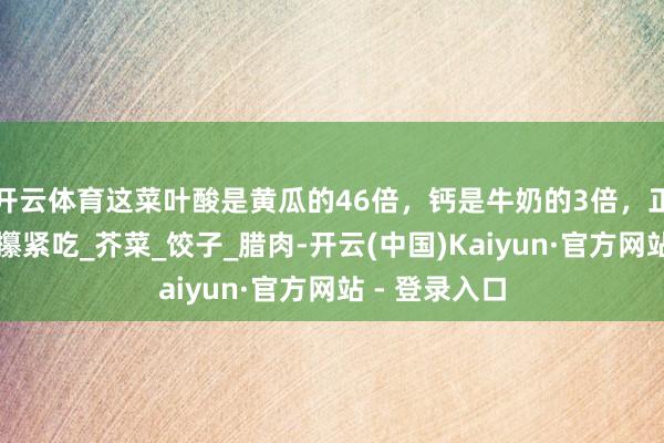 开云体育这菜叶酸是黄瓜的46倍，钙是牛奶的3倍，正盛大上市，攥紧吃_芥菜_饺子_腊肉-开云(中国)Kaiyun·官方网站 - 登录入口